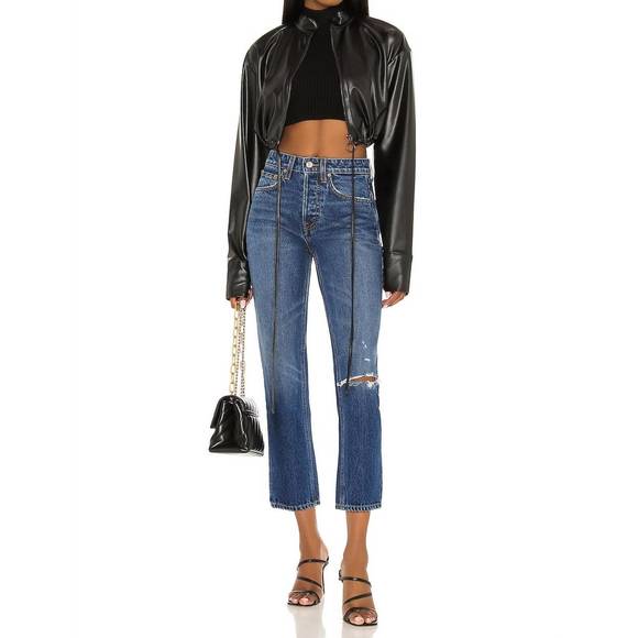 NEW GRLFRND karolina high rise straight crop jean in midtown - Picture 4 of 4